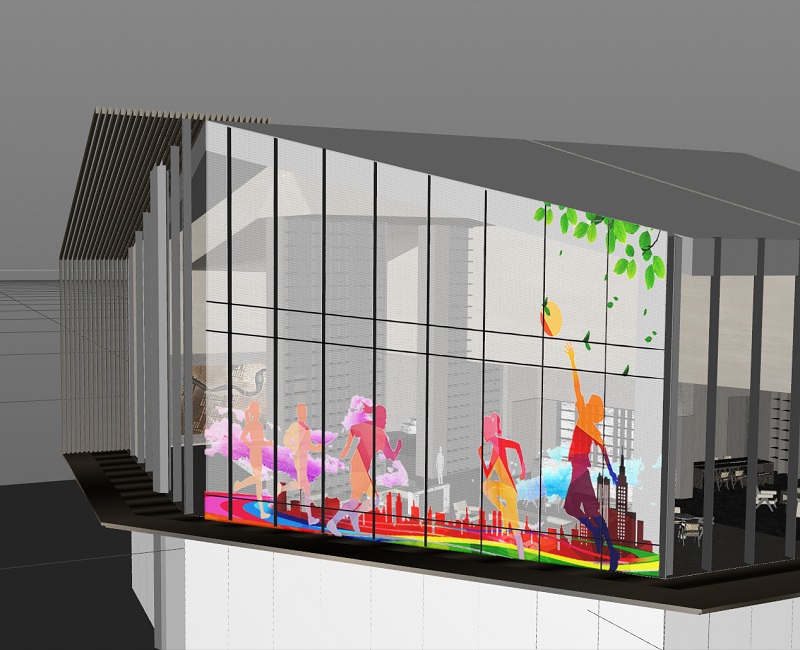 四川成都招商蛇口LED貼膜屏項目 四川成都招商蛇口LED貼膜屏項目